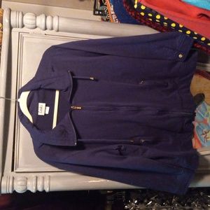 Links 1X zippered navy jacket